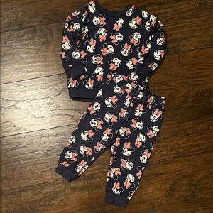 Disney Jumping Bean Minnie Mouse Navy Kids Sweat Suit